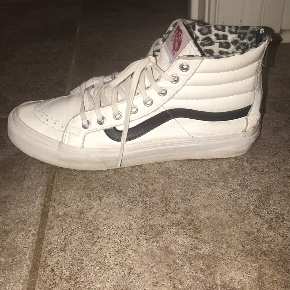 White leather vans